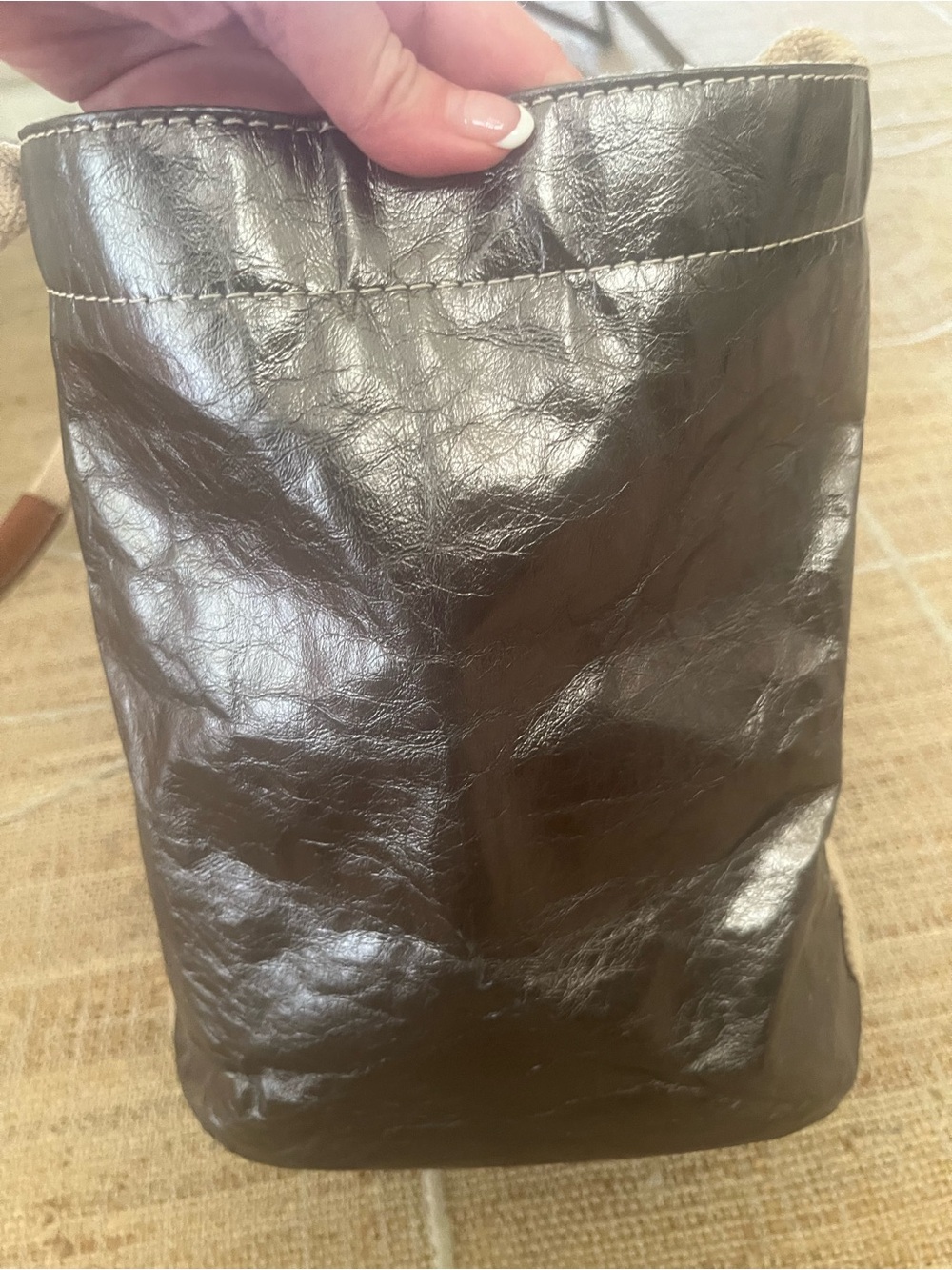 UASHMAMA GIULIA GLOSSY TOTE BAG - Picture 5 of 6